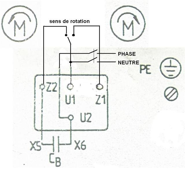 Comment Inverser Le Sens De Rotation Dun Moteur Monophase Schema inverseur de sens de rotation
